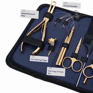 Kit Avanzado para Remover Extensiones de Cabello, Alicates para Remover Micro Anillos, Herramienta de Gancho para Enhebrar Hilos, Tijeras de Peluquería, Peine de Cola - Product Image 4