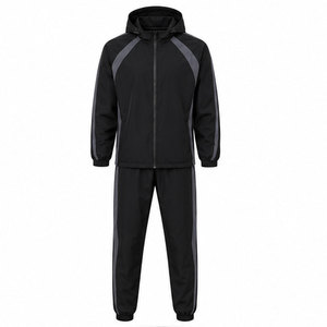 Ensemble veste coupe-vent et pantalon personnalisé, confectionné en polyester haute performance avec revêtement hydrofuge - Product Image 1