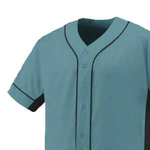 Ensemble d'uniformes de baseball et de softball personnalisés, haute qualité, respirant, antibactérien, col rond, boutons, jersey à séchage rapide pour équipes - Product Image 4