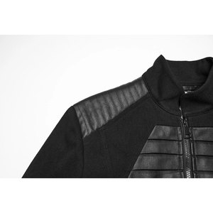 Three-Dimensional Men Black <b>Gothic</b> Punk Style Coffin Pattern Short Slim Fit Fashion <b>Jacket</b> Top Sell - Product Image 4