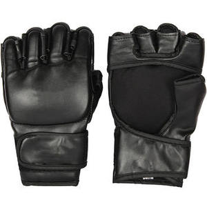 Gants de boxe MMA en cuir PU à doigts entiers avec fermeture auto-agrippante, poignées unisexes noires, rouges, grises pour adultes, entraînement d'arts martiaux - Product Image 1