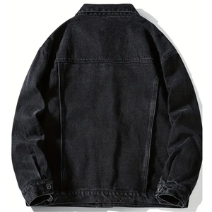 Men Solid Color Denim Jacket Wholesale Custom <b>Jeans</b> Jacket High Quality Manufacturer Pakistan Export Supplier - Product Image 2
