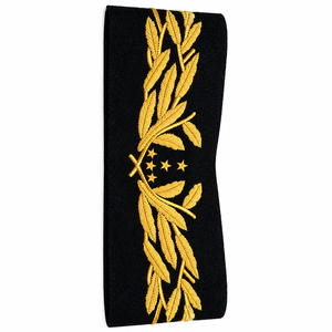 Premium Customized Vintage Gold Nonwoven Felt Embroidered Cap <b>Band</b> / Uniform Embroidery - Product Image 2