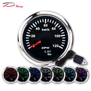 Velocímetro GPS eléctrico de 52mm, 2 1/16 \ ", 7 colores, odómetro 0- 120 KMH, placa frontal negra, 12 24V, coche, barco marino, medidor automático, viaje-A - Product Image 1