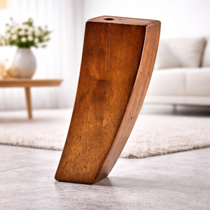 Premium Solid Wood Curved Furniture Feet Customizable <b>Replacement</b> Slanted Wooden Sofa <b>Legs</b> For Modern Couch And <b>Chair</b> - Product Image 4