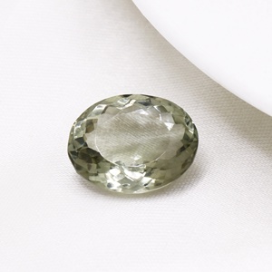 Wholesale Natural Green <b>Amethyst</b> 14.5 Ct 19x14mm Oval Faceted Loose Gemstone Memoria Jewels - Product Image 1