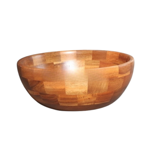 Bol en bois fait main, rond, pour le rangement dans la cuisine, finition bois naturel - Product Image 1