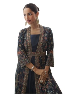 Modest Embroidery Work Polyester Chinon Women Party Evening Spring Autumn Floor Length <b>Dress</b> Middle East <b>Long</b> Sleeves Arabic - Product Image 6