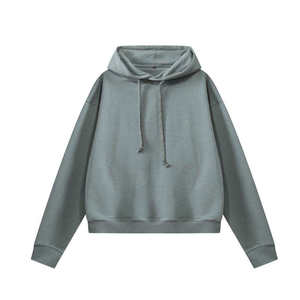 Meilleur fabricant de sweats à capuche blancs pour hommes, coupe classique, en velours, avec logo uni au dos, style streetwear décontracté, broderie et impression par décoloration - Product Image 1