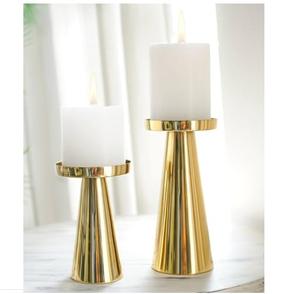 Support de décoration de table, finition dorée, taille personnalisée, porte-bougie en métal, porte-bougie décoratif fait à la main - Product Image 2