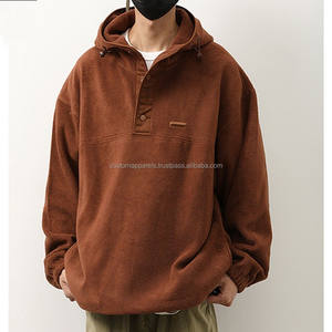 Sweat à capuche oversize en polaire personnalisé pour homme, idéal pour l'automne et l'hiver, en coton épais, pour le sport et les loisirs en extérieur - Product Image 1