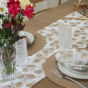 Verbier Rustic <b>Table</b> <b>Runners</b> Stylish Plant Pattern <b>Runners</b> for Home <b>Dining</b> Space Comfort and Style Added - Product Image 2