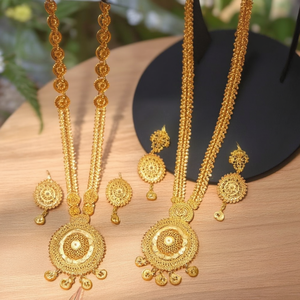 Conjunto de Collar Doble de Oro de Primera Calidad 11058760GL, Conjunto de Joyería Fina - Product Image 3