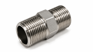 ข้อต่อแปลงเกลียวภายนอกแบบหกเหลี่ยมเท่ากัน ผลิตด้วยเครื่อง CNC ความแม่นยำสูง จากเหล็กกล้าไร้สนิม 202 ทนทานต่อการกัดกร่อนและสารเคมี รองรับ OEM - Product Image 2
