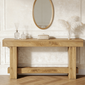 Consolle Lunga Moderna di Lusso in Legno Massello, Arredamento Contemporaneo per Ingresso, Appartamento o Soggiorno d'Hotel - Product Image 1