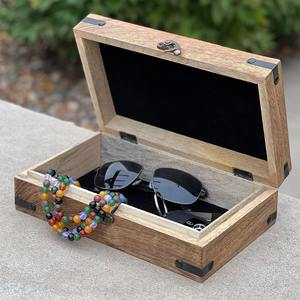 Caja de Madera de Mango Hecha a Mano, Caja de Recuerdos de Madera Tallada Antigua para Joyería, Precio al por Mayor, Cajas Decorativas de Almacenamiento - Product Image 4