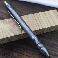 Stylo d'écriture en acier de Damas, instrument d'écriture de bureau haut de gamme pour les professionnels et les entreprises