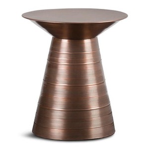 Mesa de centro moderna de metal industrial con base cónica para muebles de sala de estar - Product Image 1