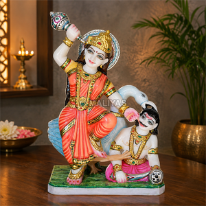 Marble Baglamukhi Statue | Handcrafted White Marble Baglamukhi Devi Murti | Premium Hindu Goddess Idol | MALIYAS Jaipur - Product Image 1