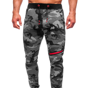 Men's High Quality French Terry Flare Sweatpants Sport Street Wear Elastic Waistband Stretch Fabric Camouflage Pattern Stacked - Product Image 1