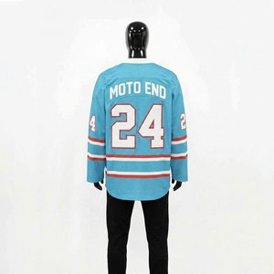 Camiseta de Hockey sobre Hielo Moto End Corporation, Unisex, Cuello en V, Transpirable, Poliéster, Impresión del Nombre del Equipo, Bandera, Corte Regular, Ropa para Adultos - Product Image 2