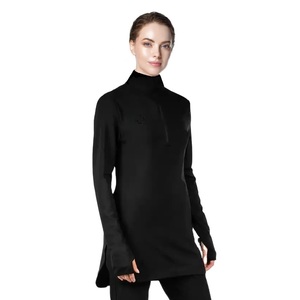 Modest Gym Wear Muslim Women 3 PCS Seamless Breathable Quick Dry Lightweight Spandex/Polyester Sports Suit Custom Long Sleeve - Product Image 3