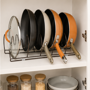 Heavy Duty Iron <b>Kitchen</b> <b>Storage</b> <b>Rack</b> for Pot and Pan Organizer Cookware Shelf and Pot Lid Holder for <b>Kitchen</b> Cabinet & Pantry - Product Image 4