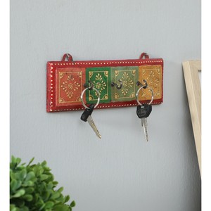 Mango Wood Decorative Key Holder <b>Rack</b> Wholesale | Handcrafted Indian Decor - Product Image 4