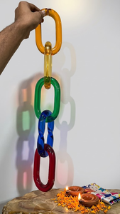 Customized Modern Acrylic Resin Vertical Chain <b>Wall</b> Accents Handmade <b>Ornamental</b> Hanging Art Deco Home Decor Wedding Ramadan - Product Image 2