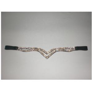 Cristal ostentoso para cejas de caballo, banda de cuero de color negro, cristal de Rhin stone - Product Image 6