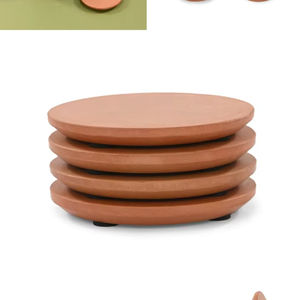 Wholesale Tea Cup Clay <b>Coaster</b> Square Shape Handmade Eco-Friendly Reusable Table Top <b>Coaster</b> High Quality Mats & Pads <b>Coasters</b> - Product Image 1