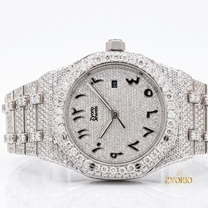 Reloj Mecánico de Lujo con Esqueleto, 41 mm, Diamantes, Esfera Árabe, Unisex, Acero Inoxidable, Cierre Oculto con Botón, Resistente al Agua 3 BAR - Product Image 4