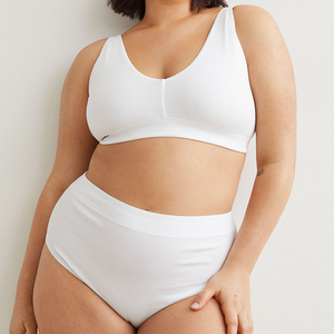 Tanga de Cintura Súper Alta para Mujer, Sin Costuras, Transpirable, de Nailon y Elastano, Diseño Sólido, Tejido para Uso Diario - Product Image 5