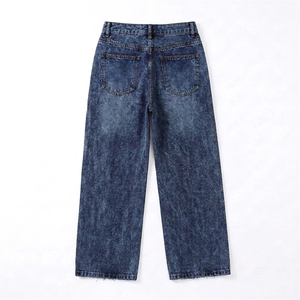 Jeans de Mezclilla de Cintura Baja, Corte Recto, Lavado Claro, Estilo Casual para Hombre, Algodón Ecológico, Corte Holgado, Tela de Peso Medio, Estilo Otoñal - Product Image 2