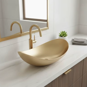 อ่างล้างจานทองเหลืองแท้แบบพรีเมียม สไตล์ฟาร์มเฮาส์ ด้านหน้าแบบเอพรอน ผิวสัมผัสแบบตอกลายด้วยมือ ผิวด้าน ทรงลึก อ่างล้างจานครัวสไตล์รัสติก - Product Image 1