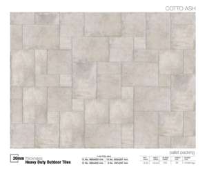 Baldosas de Porcelana Rectificadas Vistaar R11 de 600x1200 mm, 20 mm de Grosor, para Exteriores, Resistentes, Color Gris Piedra, para Pavimentación de Entradas - Product Image 6