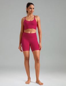 Shorts cyclistes taille haute pour femme, écologiques, couleur personnalisée, extensibles, en tricot de spandex, style sportif, sans coutures - Product Image 4