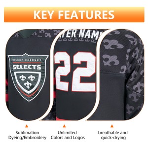 Uniformes de Hockey Personalizados al por Mayor, Jersey de Hockey con Bordado Personalizado, Sublimación, Transpirable, 100% Poliéster, Uniformes de Equipo - Product Image 3