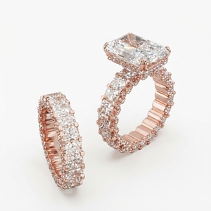 แหวนเพชรทองคำขาว 14k สุดหรู ดีไซน์คลาสสิก เหมาะสำหรับขอแต่งงาน ของขวัญวันครบรอบ และโอกาสพิเศษ - Product Image 2