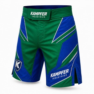 Pantalones Cortos de MMA Transpirables de Secado Rápido de Alta Calidad para Hombre, Tela Elástica de Poliéster y Spandex, Servicio OEM Personalizable - Product Image 4