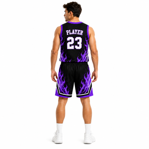 Conjunto de Uniforme de Baloncesto Personalizado con Tela de Primera Calidad, Uniforme de Baloncesto sin Mangas de Secado Rápido, Fabricante - Product Image 4