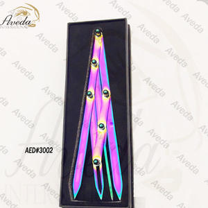 Pince à épiler oblique en acier inoxydable pour l'épilation du visage et des sourcils, idéale pour les salons de beauté - Meilleures ventes - Product Image 2