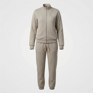 Women's 2 Piece Knitted <b>Tracksuit</b> Set Full Sleeve Solid Color Stand Collar Sweatshirt and Jogger Pants Casual All Seasons Wear - Product Image 5