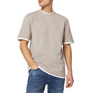 Camisetas de Hombre Hechas en Fábrica, Buena Calidad, Estilo Casual, 100% Algodón, Tejido Worsted, Diseño Moderno, Camisetas Ringer - Product Image 5