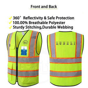 Service de conception personnalisé OEM : Créez votre propre gilet de sécurité haute visibilité de qualité supérieure, classe 1 ANSI, avec éclairage LED et logo personnalisé - Product Image 3