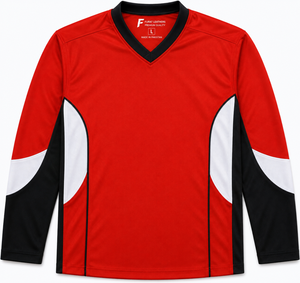 Maillots de hockey sur glace en gros, pas chers, OEM, en maille respirante, séchage rapide, 100% polyester, sans manches, imprimés par transfert thermique, col en V - Product Image 1