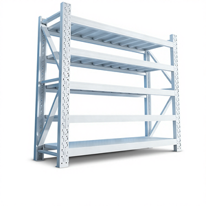 Étagère de stockage d'entrepôt en acier à 5 niveaux de conception moderne 2026, blanche, robuste, étagère de garage - Product Image 1