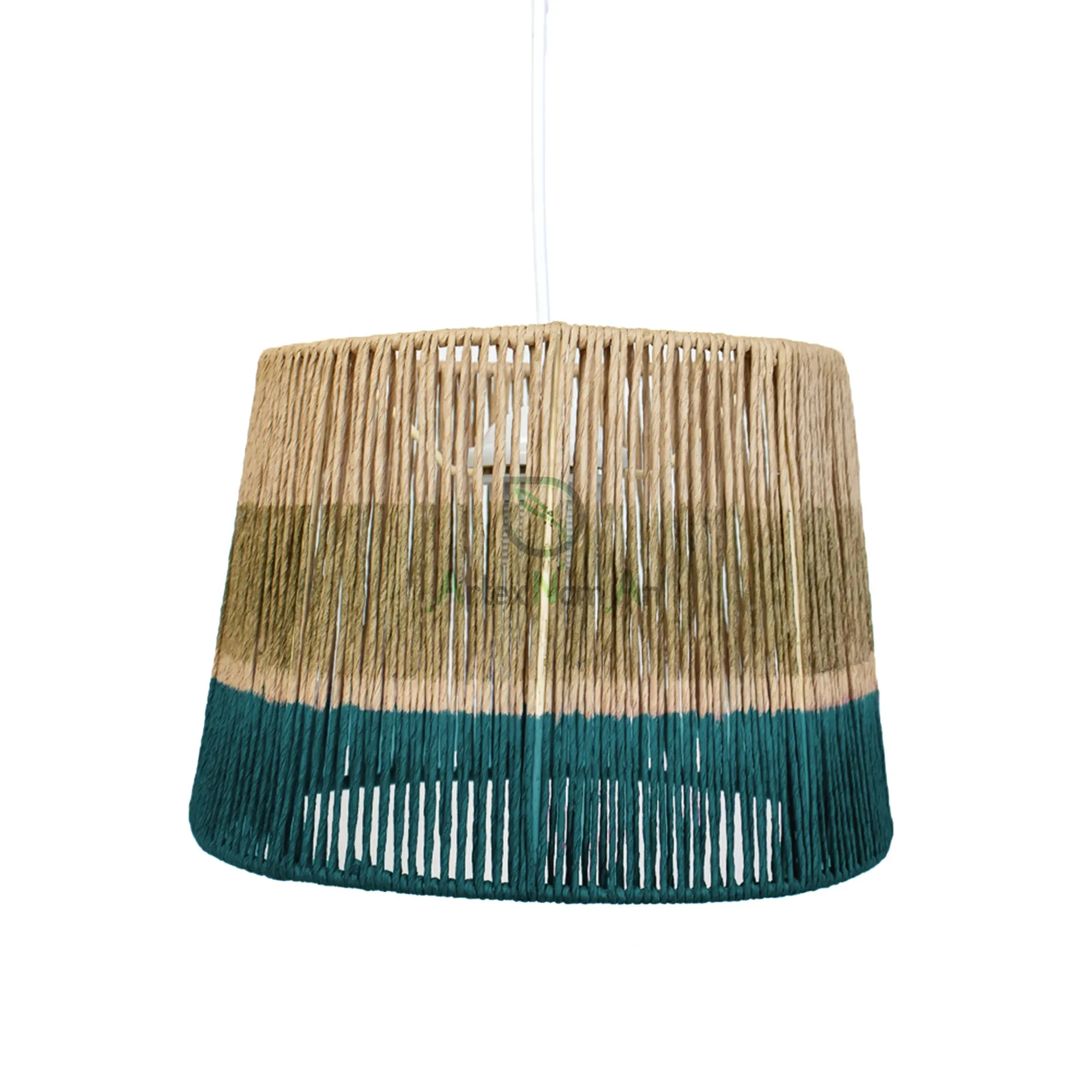 Woven jute pendant ceiling light lamp shades/decorative bali boho hanging light lamp shade for living room bedroom restaurant