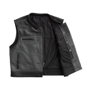 Private Label Men's High Quality <b>Leather</b> <b>Vest</b> Custom Color Sleeveless Breathable Eco-Friendly Quick Dry Casual Winter Outer Wear - Product Image 2