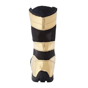 Zapatos de boxeo de marca RTS a precio mayorista para luchadores en color dorado con cordones para kick boxing con suela de alta adherencia AI-BSS-09 - Product Image 5